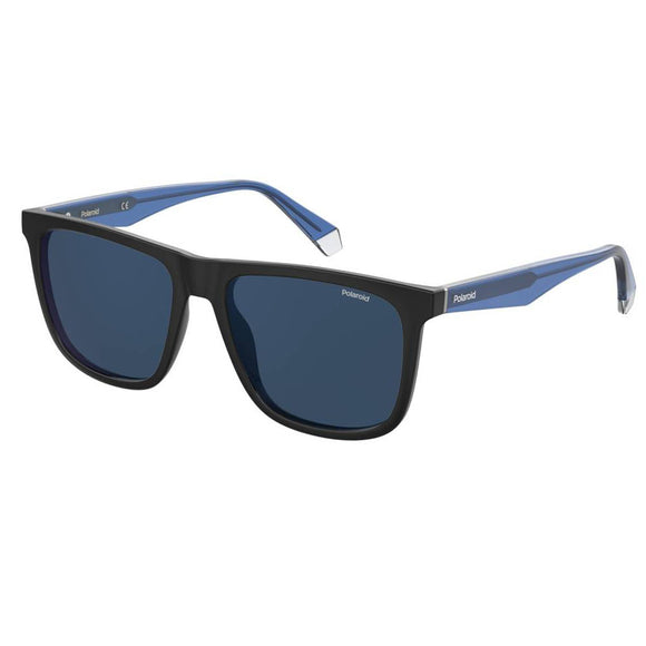 Polaroid PLD-2102SX-0VK-C3-55 Square Sunglasses Size - 55 Black / Blue