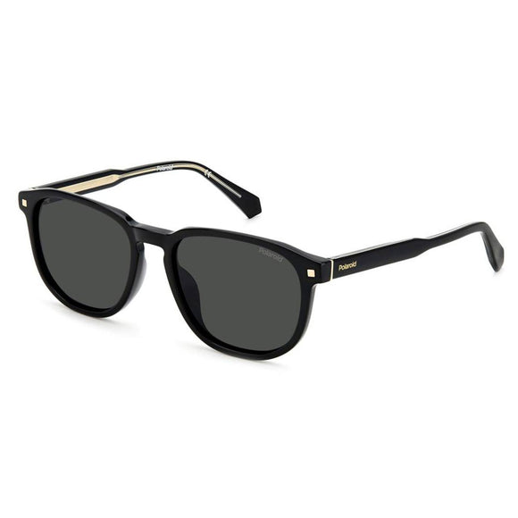 Polaroid PLD-4117GSX-807-M9-55 Rectangle Sunglasses Size - 55 Black/ Black