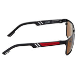 Fastrack M101BR3P Rectangle Polarized Sunglasses Size - 57 Black / Brown