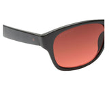 Fastrack PC001RD17 Wayfarer Sunglasses Black / Red
