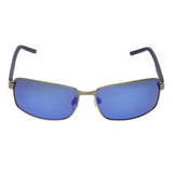 Polaroid PLD 2045S R80 5X Rectangle Sunglasses Size - 63 Gunmetal / Blue Mirror