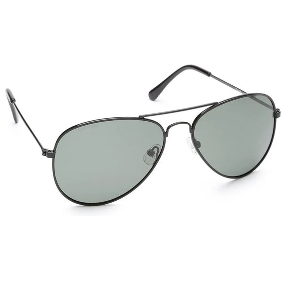 Fastrack M138GR5P Aviator Polarized Sunglasses Size - 58 Black / Black