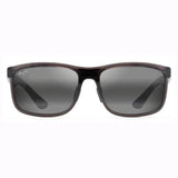 Maui Jim HUELO MJ-449-11 Rectangular Polarized Sunglasses Size - 58 Translucent Grey / Neutral Grey