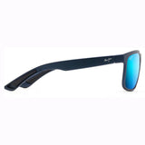 Maui Jim HUELO MJ-B449-03 Rectangular Polarized Sunglasses Size - 58 Matte Blue / Blue Hawaii