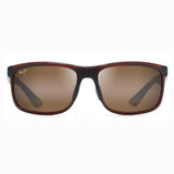Maui Jim HUELO MJ-H449-01 Rectangular Polarized Sunglasses Size - 58  Translucent Rootbeer / HCL® Bronze