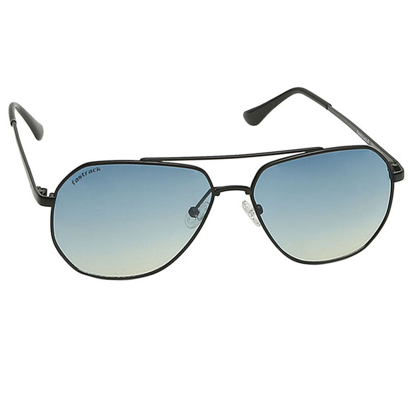 Fastrack M186BU3 Aviator Sunglasses Size - 58 Black / Blue Gradient