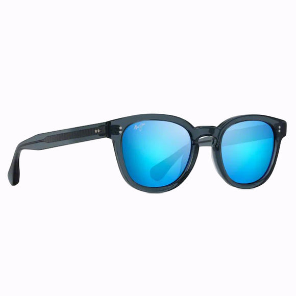 Maui Jim CHEETAH 5 MJ-B842-27G Oval Polarized Sunglasses Size - 52 Translucent Dove Grey / Blue Hawaii