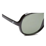 Fastrack P358BK2 Aviator Sunglasses Size - 57 Black / Green