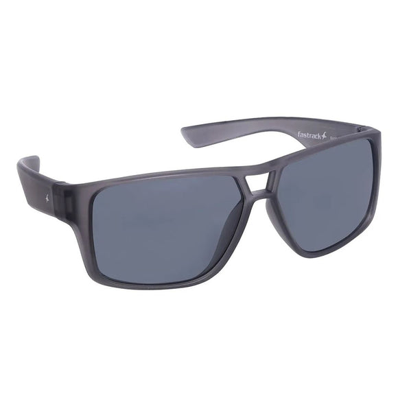 Fastrack P419BK2 Square Sunglasses Size - 60 Grey / Black