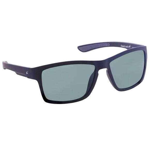 Fastrack P420GR1 Square Sunglasses Size - 58 Black / Green