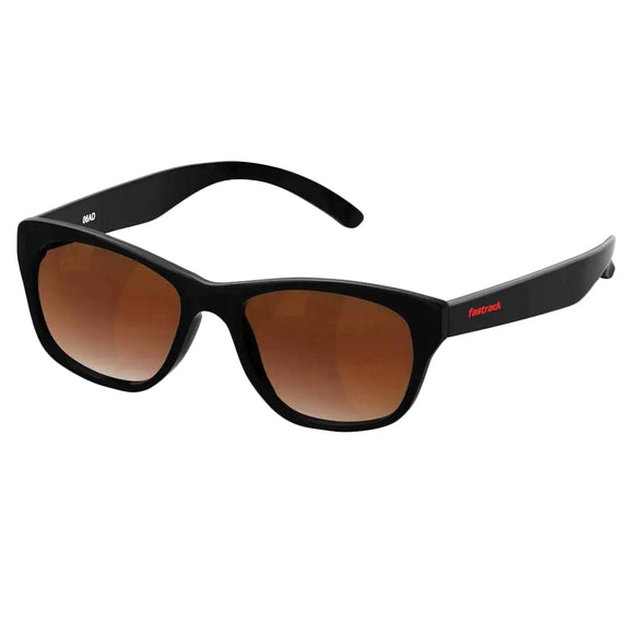 Fastrack PC001AM16 Wayfarer Sunglasses Size - 54 Black / Brown