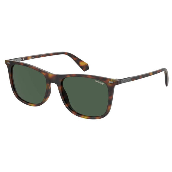 Polaroid PLD-2109S-086-UC-55 Wayfarer Sunglasses Size - 55 Brown/Green