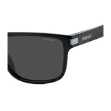 Polaroid PLD-2123S-08A-M9-57 Square Sunglasses Black / Black