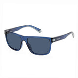 Polaroid PLD-2123S-XW0-C3-57 Square Sunglasses Blue / Grey Size 57