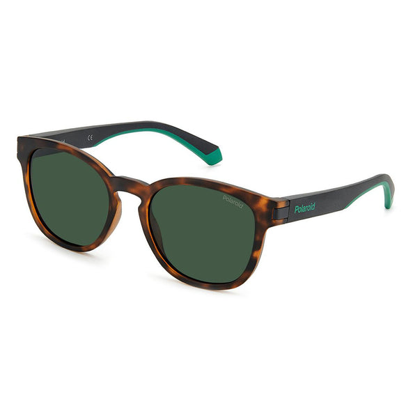 Polaroid PLD-2129S-2M6-UC-52 Round Sunglasses Size - 52 Brown / Green