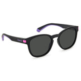 Polaroid PLD-2129S-N6T-M9-52 Round Sunglasses Size - 52 Black / Black