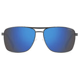 Polaroid PLD-2136GSX-KJ1-5X-59 Rectangle Sunglasses Size - 59 Gunmetal / Blue