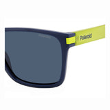 Polaroid PLD-2139S-F2G-EX-56 Square Sunglasses Blue / Black Size 56