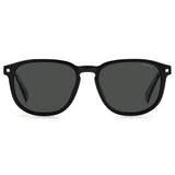 Polaroid PLD-4117GSX-807-M9-55 Rectangle Sunglasses Size - 55 Black/ Black