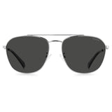 Polaroid PLD-4127GS-010-M9-58 Square Sunglasses Size - 58 Silver/ Black