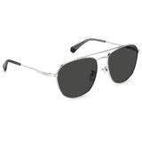 Polaroid PLD-4127GS-010-M9-58 Square Sunglasses Size - 58 Silver/ Black