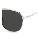 Polaroid PLD-4127GS-010-M9-58 Square Sunglasses Size - 58 Silver/ Black
