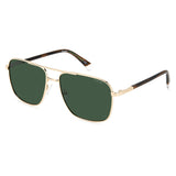 Polaroid PLD-4128SX-J5G-UC-58 Square Sunglasses Gold / Green Size-58