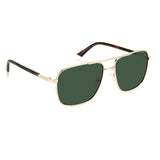 Polaroid PLD-4128SX-J5G-UC-58 Square Sunglasses Gold / Green Size-58