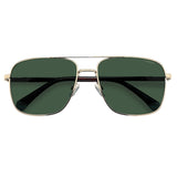 Polaroid PLD-4128SX-J5G-UC-58 Square Sunglasses Gold / Green Size-58