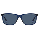 Polaroid PLD-4137S-PJP-C3-58 Rectangle Sunglasses Size - 58 Blue/ Blue