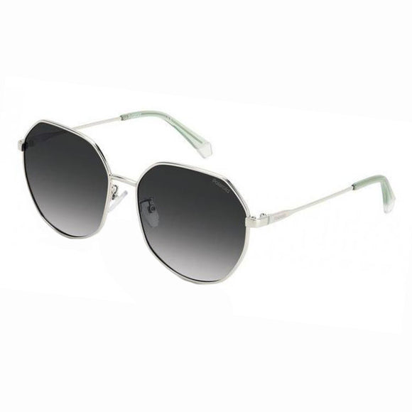 Polaroid PLD-4140GSX-010-WJ-59 Rectangle Sunglasses Silver/ Grey Gradient Size - 59
