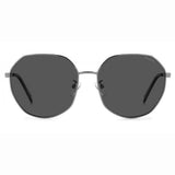 Polaroid PLD-4140GSX-KB7-M9-59 Rectangle Sunglasses Silver/ Black Size - 59