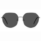 Polaroid PLD-4140GSX-KB7-M9-59 Rectangle Sunglasses Silver/ Black Size - 59