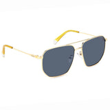 Polaroid PLD-4141GSX-LKS-C3-59 Square Sunglasses Gold / Blue Size - 59