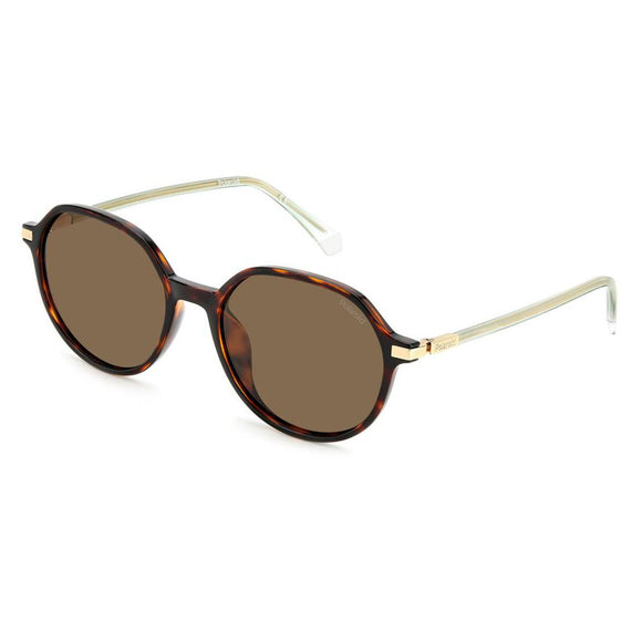 Polaroid PLD-4149GSX-086-SP-55 Round Sunglasses Size - 55 Brown/Brown