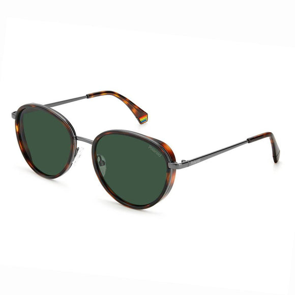 Polaroid PLD-6150SX-086-UC-53 Oval Sunglasses Brown / Green Size - 53