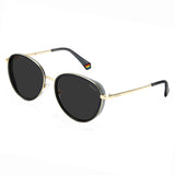 Polaroid PLD-6150SX-KB7-M9-53 Oval Sunglasses Golden / Black Size - 53