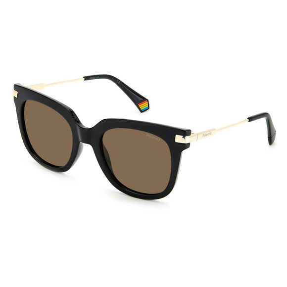 Polaroid PLD-6180S-807-SP-51 Wayfarer Sunglasses Size - 51 Black / Brown