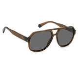 Polaroid PLD-6193S-09Q-M9-57 Aviator Sunglasses Brown / Black Size - 57