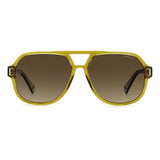 Polaroid PLD-6193S-6DX-SP-57 Aviator Sunglasses Yellow / Brown Size - 57