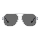 Polaroid PLD-6193S-900-M9-57 Aviator Sunglasses White Transparent / Black Size - 57