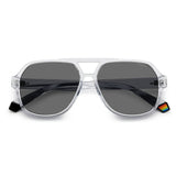 Polaroid PLD-6193S-900-M9-57 Aviator Sunglasses White Transparent / Black Size - 57