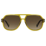 Polaroid PLD-6193S-FMP-LA-57 Aviator Sunglasses Size - 57 Yellow / Brown