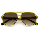 Polaroid PLD-6193S-FMP-LA-57 Aviator Sunglasses Size - 57 Yellow / Brown