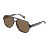 Polaroid PLD-6193S-KB7-SP-57 Aviator Sunglasses Grey / Brown Size - 57