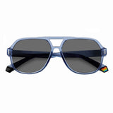 Polaroid PLD-6193S-PJP-M9-57 Aviator Sunglasses Blue Transparent / Black Size - 57