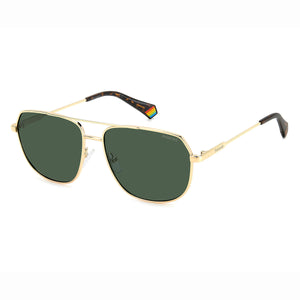 Polaroid PLD-6195SX-J5G-UC-58 Rectangle Sunglasses Golden / Green Size - 58