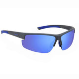 Polaroid PLD-7027S-RIW-5X-72 Sports Sunglasses Size - 72 Matte Black / Blue Mirrored