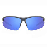 Polaroid PLD-7027S-RIW-5X-72 Sports Sunglasses Size - 72 Matte Black / Blue Mirrored