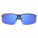 Polaroid PLD-7027S-RIW-5X-72 Sports Sunglasses Size - 72 Matte Black / Blue Mirrored